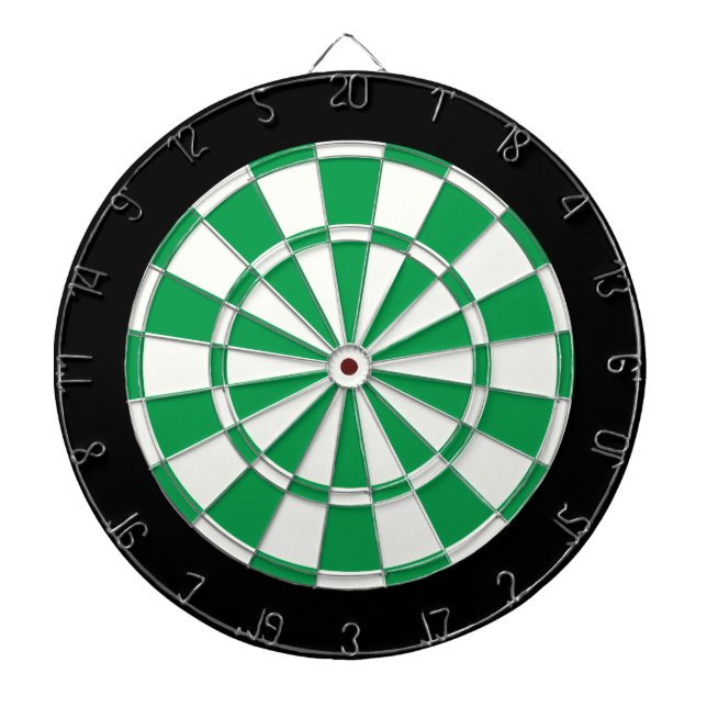 Shamrock Green Black And White Dartboard (Front)