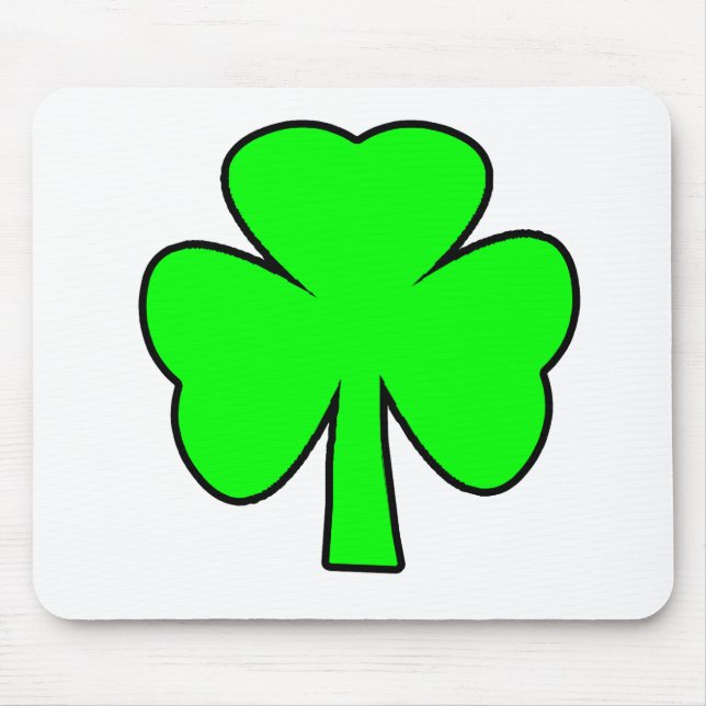 Shamrock Green Black The MUSEUM Zazzle Gifts Sell Mouse Pad (Front)