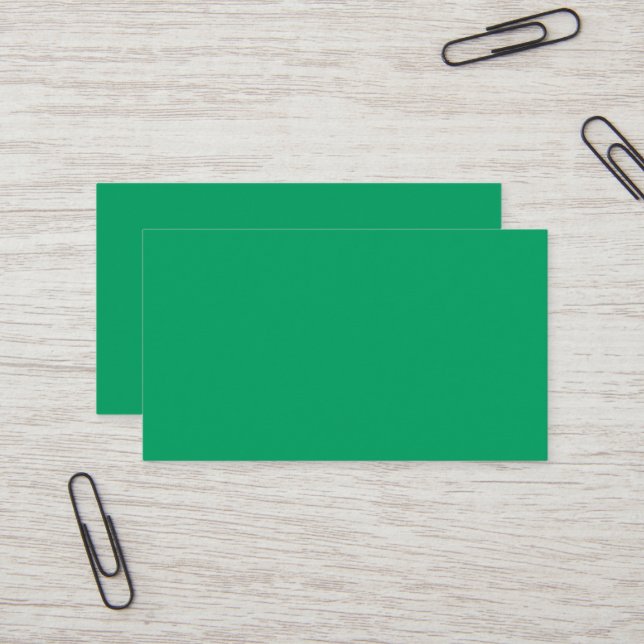 Shamrock Green Business Card (Front/Back In Situ)