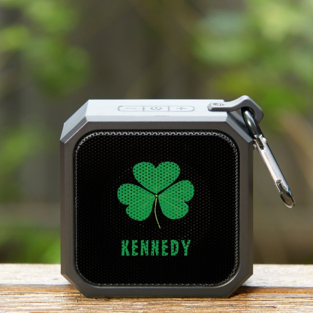 Shamrock Green Clover Ireland Celtic Irish Name Bluetooth Speaker (Insitu(Outdoor))