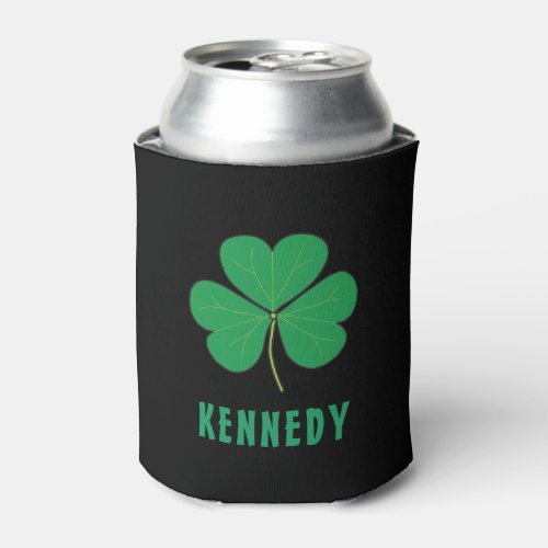 Shamrock Green Clover Ireland Celtic Irish Name Can Cooler