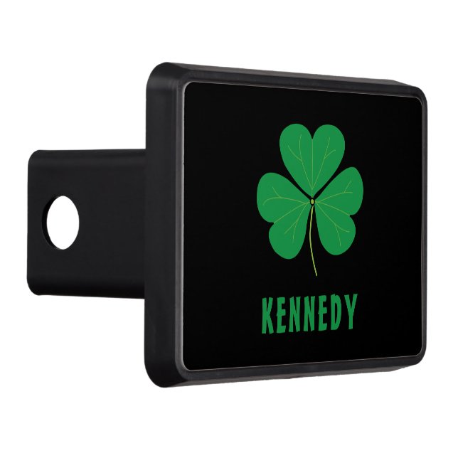 Shamrock Green Clover Ireland Celtic Irish Name Hitch Cover (Right)