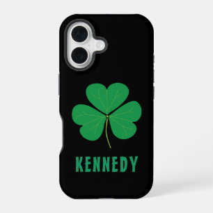 Shamrock Green Clover Ireland Celtic Irish Name iPhone 16 Case