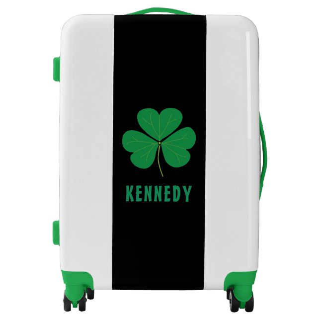 Shamrock Green Clover Ireland Celtic Irish Name Luggage (Front)