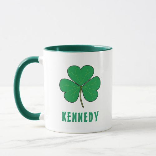 Shamrock Green Clover Ireland Celtic Irish Name Mug