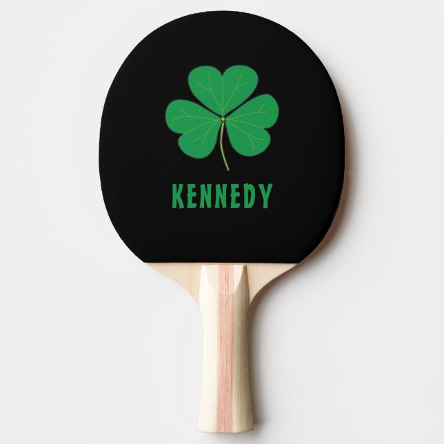 Shamrock Green Clover Ireland Celtic Irish Name Ping Pong Paddle (Front)