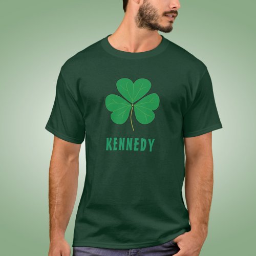 Shamrock Green Clover Ireland Celtic Irish Name T_Shirt