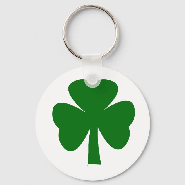 Shamrock Green Dark The MUSEUM Zazzle Gifts Keychain (Front)