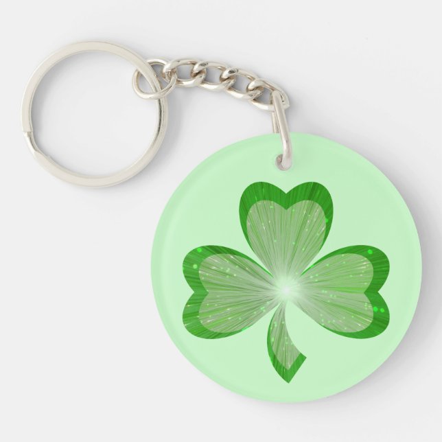 Shamrock Green double-sided Keychain (Front)