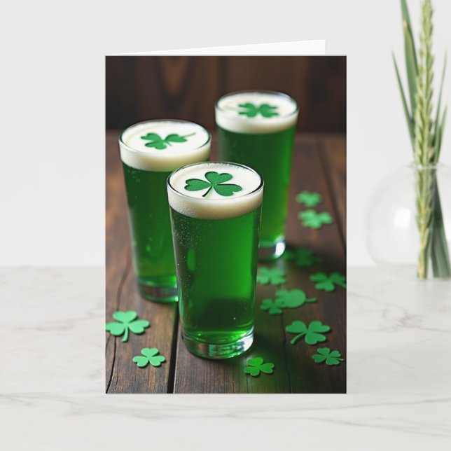 Shamrock Green Drink Card (Front)