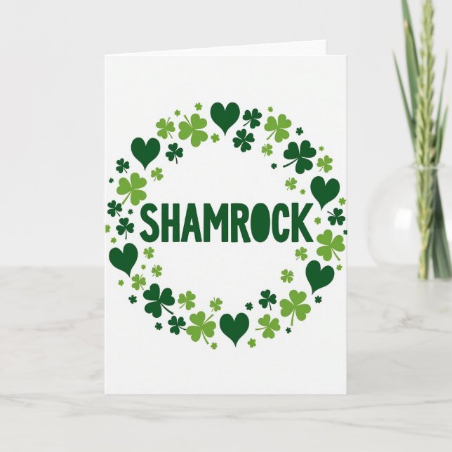 Shamrock Green Irish Card (Front)