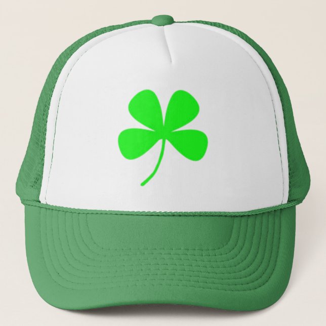 Shamrock Green Irish St. Patricks Day 4Molly Trucker Hat (Front)