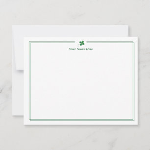 Shamrock Green Personal Note Card