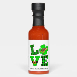 Shamrock Green Plaid Love Sea Turtle St Patrick'S Hot Sauces