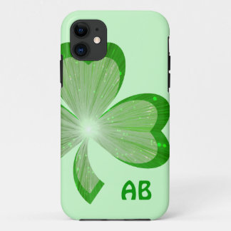 Shamrock Green Side monogram iPhone 5 case