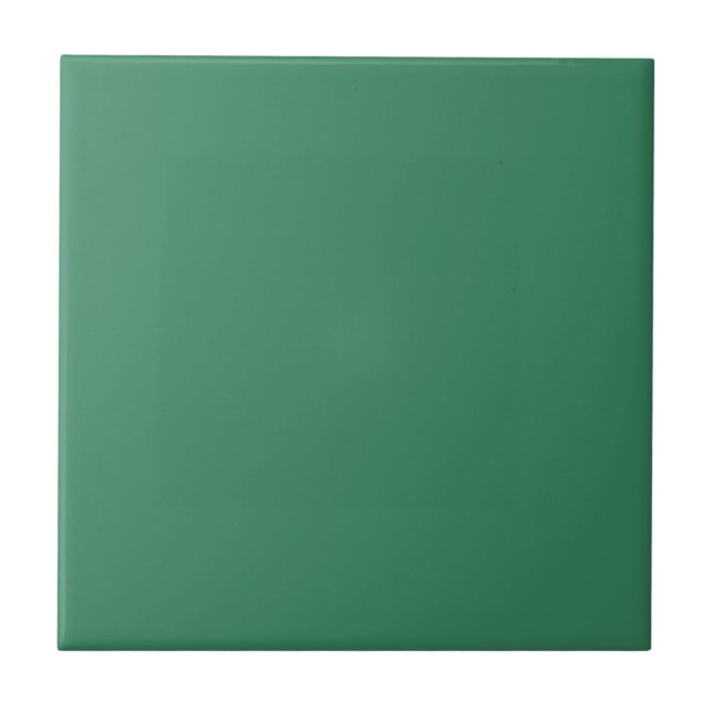 Shamrock Green Solid Color Print Ceramic Tile (Front)