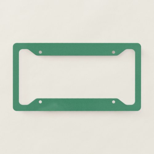 Shamrock Green Solid Color Print License Plate Frame