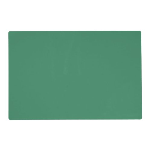 Shamrock Green Solid Color Print Placemat