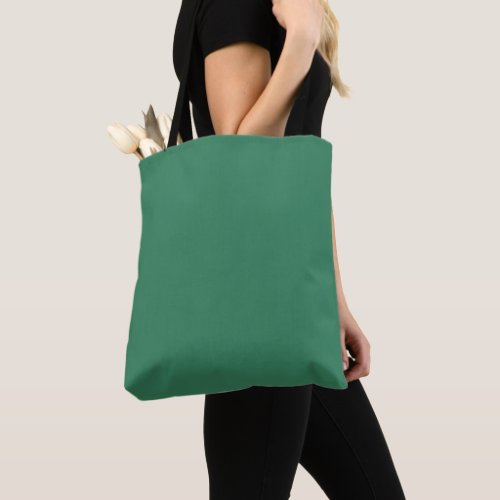 Shamrock Green Solid Color Print Tote Bag