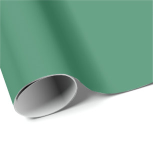 Shamrock Green Solid Color Print Wrapping Paper