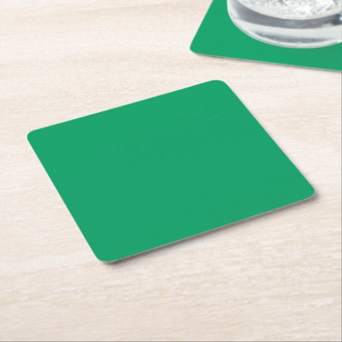 Shamrock Green Square Paper Coaster