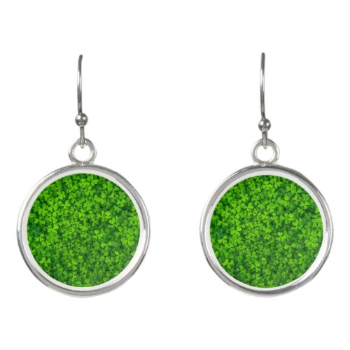 Shamrock green St Patricks Day Earrings