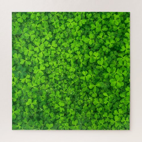 Shamrock green St Patricks Day Jigsaw Puzzle