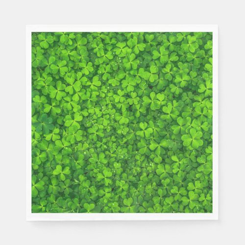 Shamrock green St Patricks Day  Napkins