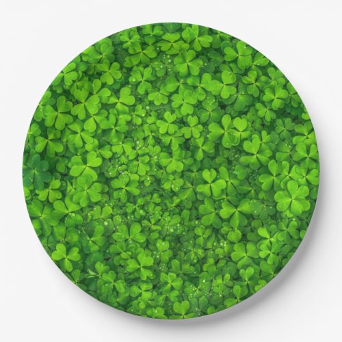 Shamrock green St Patricks Day Paper Plates