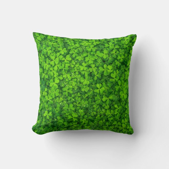 Shamrock green, St. Patrick's Day, Throw Pillow (Front)