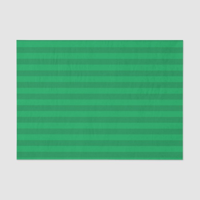 Shamrock Green Stripes Tissue Paper (Front)