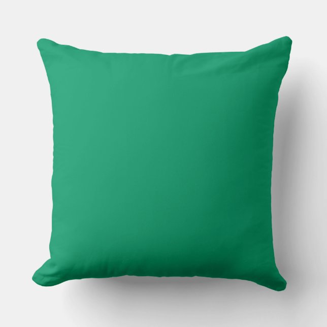 Shamrock Green Throw Pillow (Front)