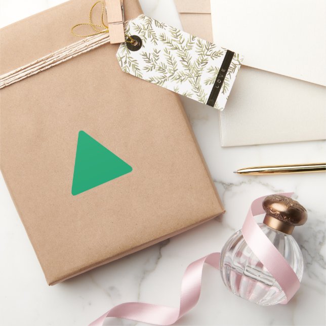 Shamrock Green Triangle Sticker (Gifting)