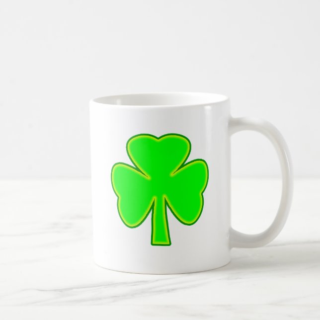 Shamrock Green Yellow The MUSEUM Zazzle Gifts Coffee Mug (Right)