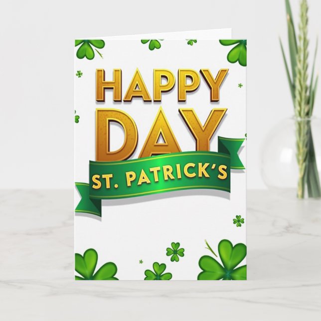 Shamrock Happy Day Card (Front)