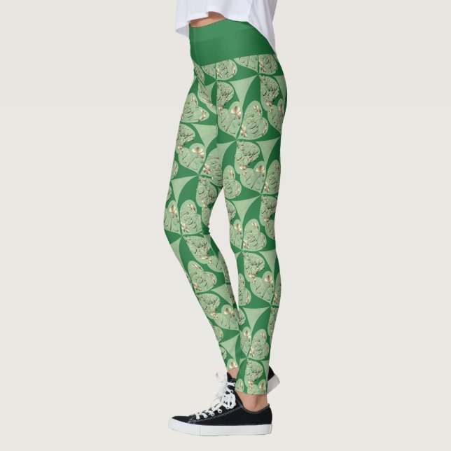 Shamrock "Happy St. Patrick's" Leggings (Left)