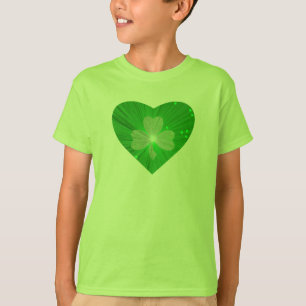 Shamrock Heart basic American apparel t-shirt kids