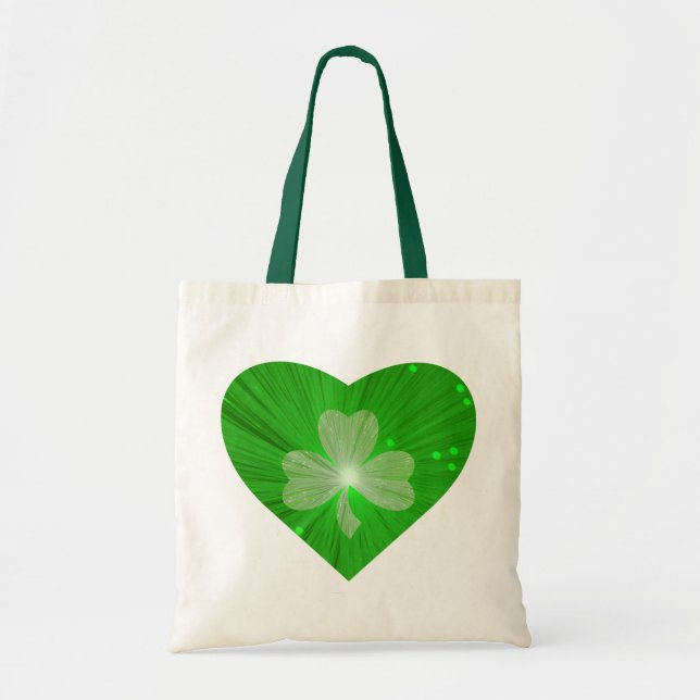 Shamrock Heart budget tote bag (Front)