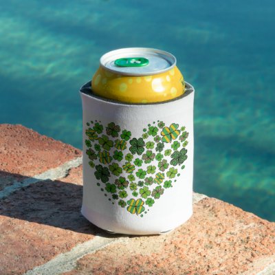 Shamrock Heart Can Cooler