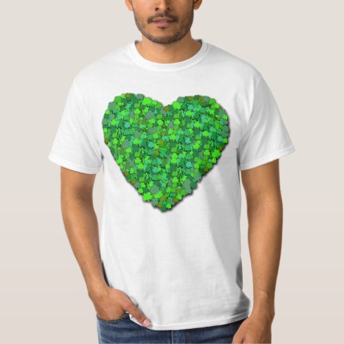 Shamrock Heart in Irish Green T_Shirt