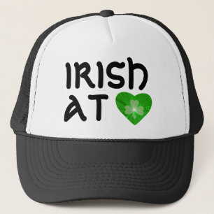 Shamrock Heart 'Irish at Heart' trucker hat black