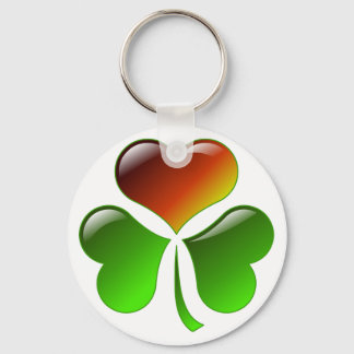 Shamrock Heart Keychain