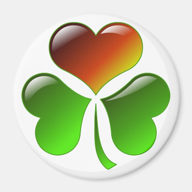 Shamrock Heart Magnet (Front)