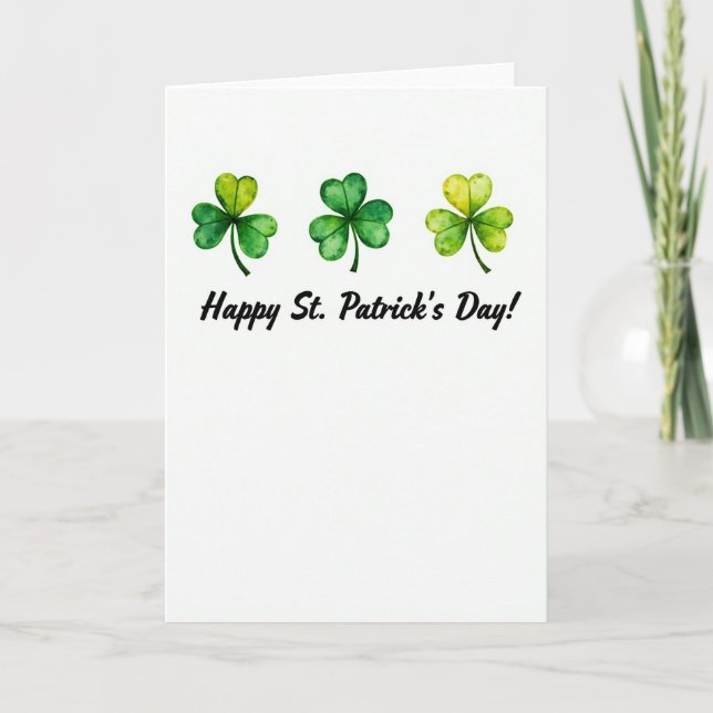 Shamrock Heart Pattern Card (Front)