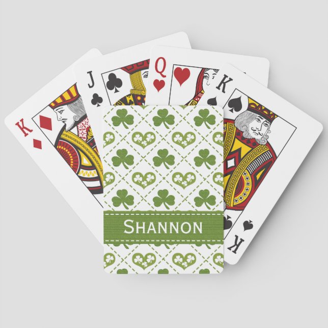 Shamrock Heart Poker Cards (Back)