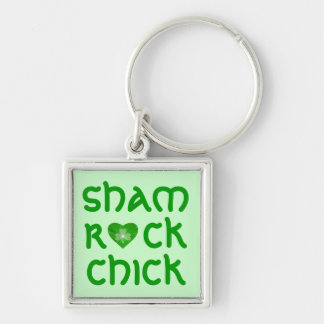 Shamrock Heart 'Shamrock Chick' keychain green