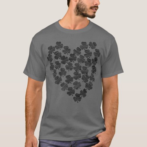 Shamrock Heart St Patricks Day T_Shirt