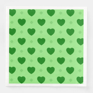 Shamrock Hearts Paper Napkin