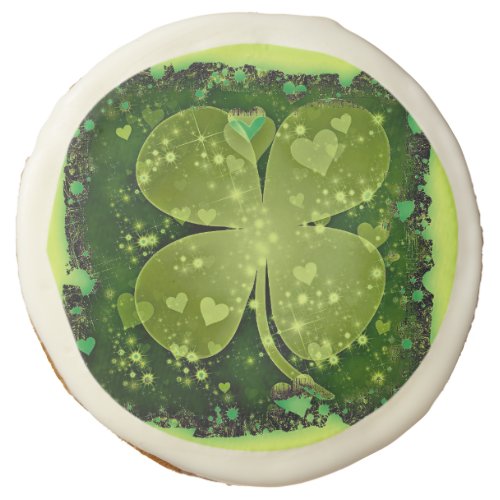 Shamrock Hearts Sugar Cookie