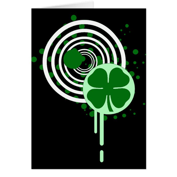 shamrock hi fi bubbles greeting card